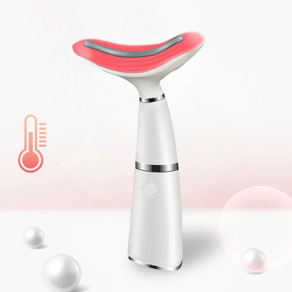 เครื่องนวดหน้า 1 ชิ้น สีขาว ไอออน คลื่นเสียง กระชับผิวหน้า คอ และใบหน้า สำหรับลดเลือนริ้วรอย