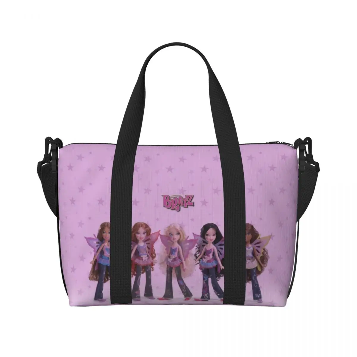 Kawaii B-Bratz Letter Handheld and crossbody dual-use travel bag, simple yet not simple, easy to handle various travel styles