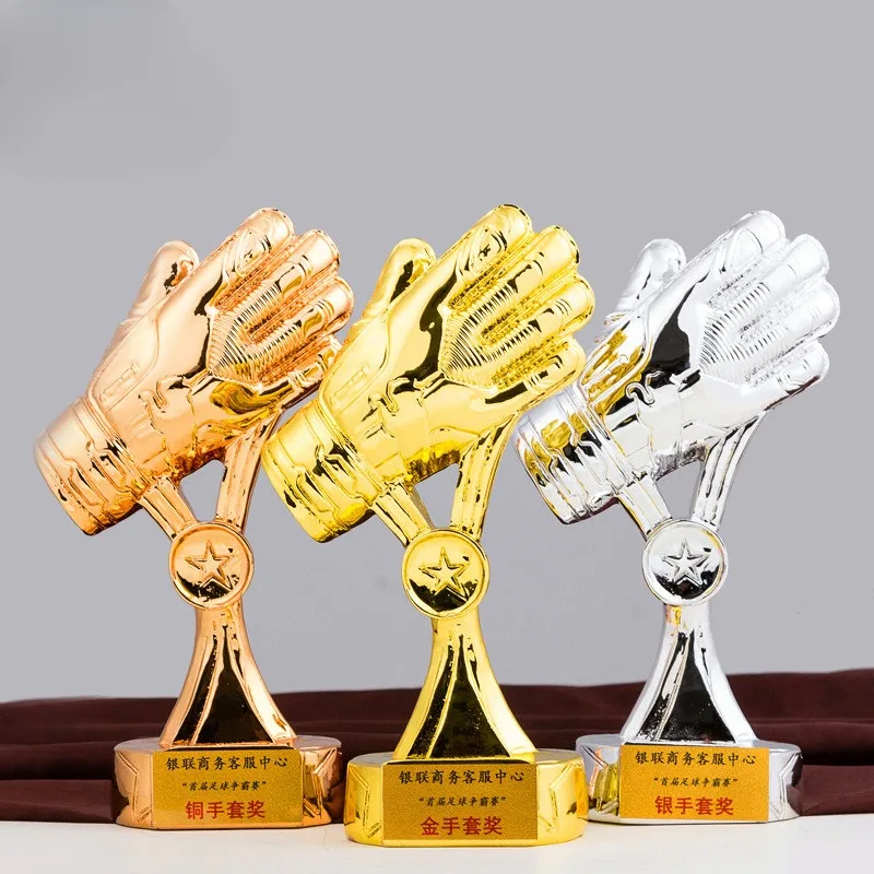 

New resin football trophy Golden Glove goalkeeper Goalkeeper Trophy Best referee commemorative system