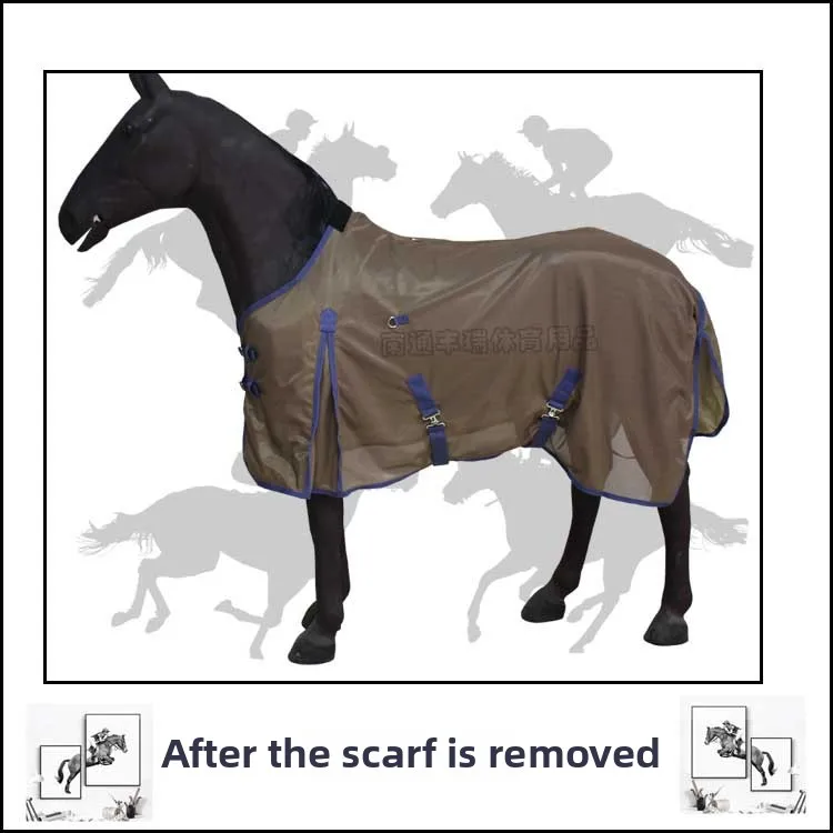 Summer Mesh Horse Suit Anti-mosquito Breathable Cool Horse Suit With Hood Removable Harness Factory
