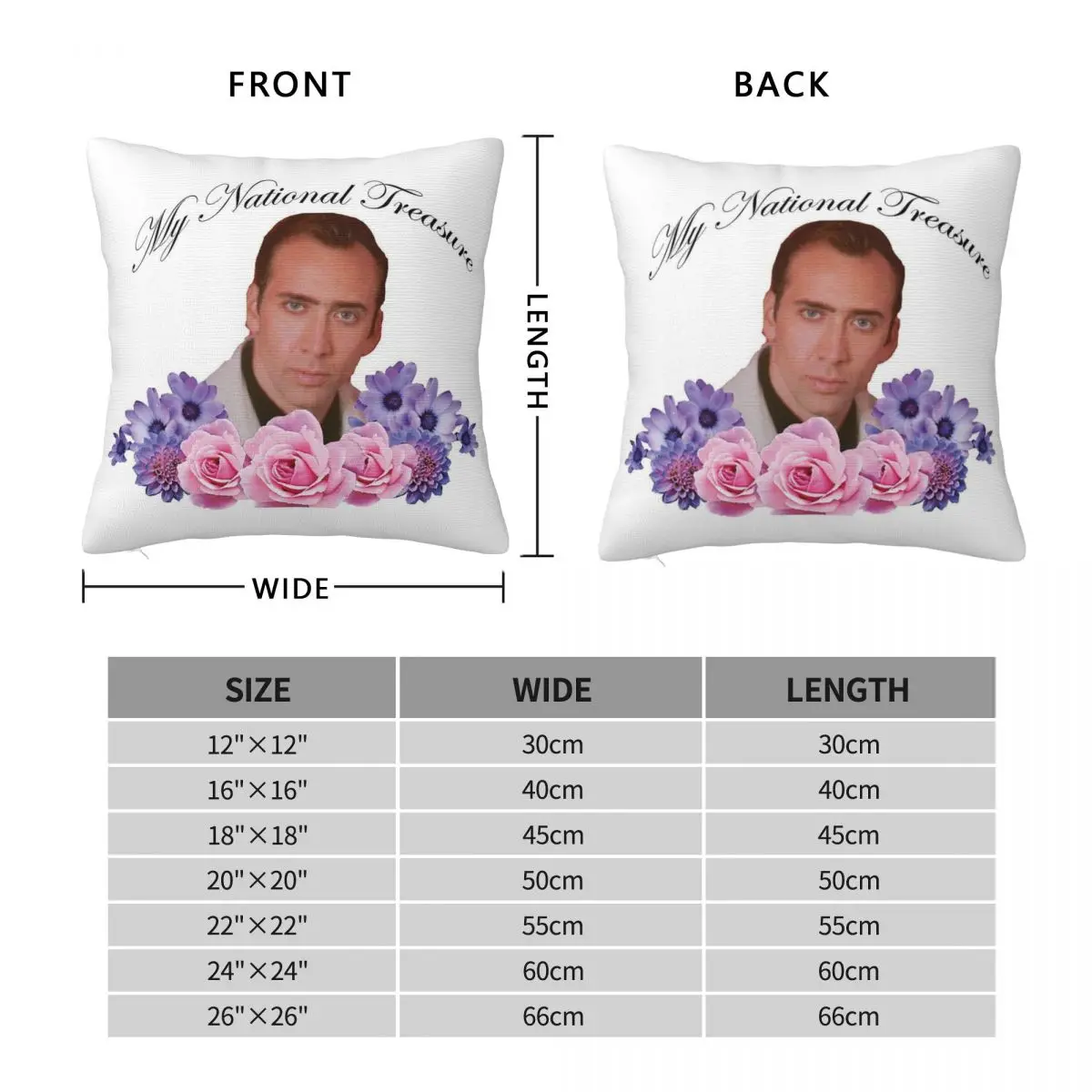 Nicholas Cage National Treasure Square Pillowcase Polyester Linen Velvet Pattern Decor Throw Pillow Case Car Cushion Cover 18