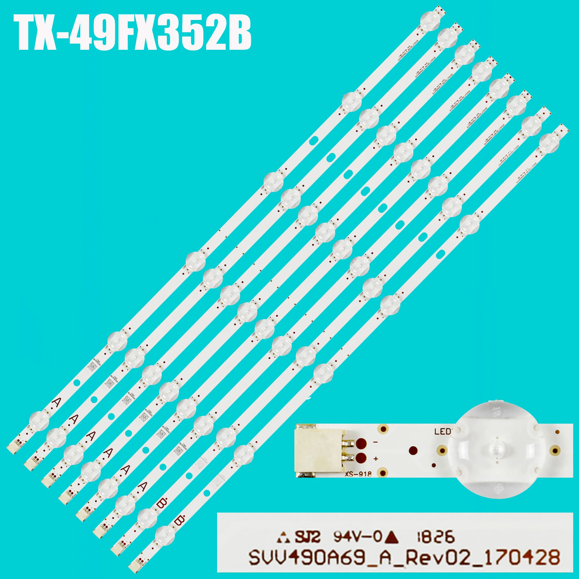 LED Backlight Strip Bar For SVV490A69 49FX550B 49GS352B BTX-49GX550B LT-49C890 JL.D49061330-078AS-M_V05 078HS
