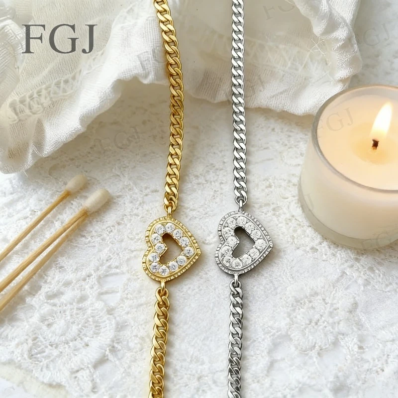 

Tennis Bracelet 925 Sterling Silver D Color Moissanite Round 2mm VVS1 With GRA Hip-Hop Bracelets For Christmas Jewelry Gifts