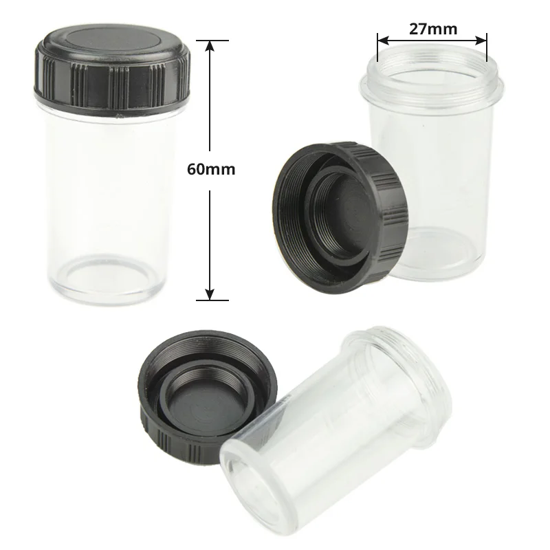 2PCS 20.5mm RMS Thread Biological Microscope Objective Lens Storage Box Bottle Case Anti-Dust