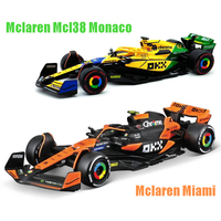 Bburago 1:43 2024 F1 Mclaren Mcl38 Monaco Grand Prix Alloy Miniature Diecast Model #4 #81 Norris ﻿F1 Car Toys Mercedes Ferrari