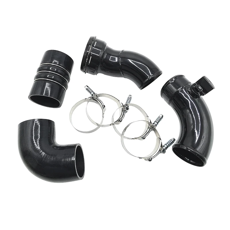 Black Cold Side Intercooler Pipe Kit for F*ord 2011-up 6.7L BC3Z6F073A BC3Z6F073B