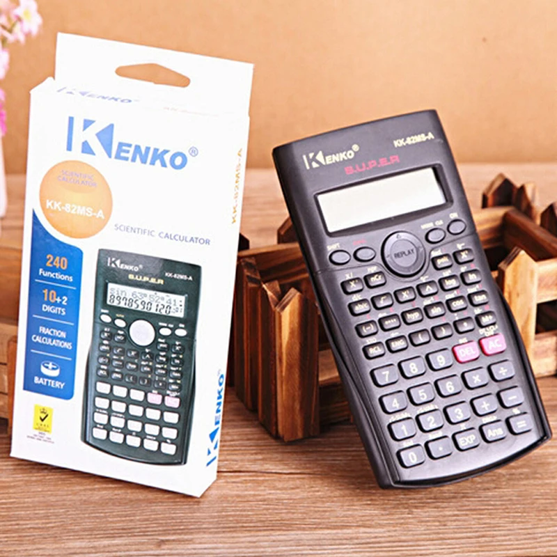 Portable Multi Function Scientific Calculator Clear 2 Line LCD Display Home School Business Calculating Device