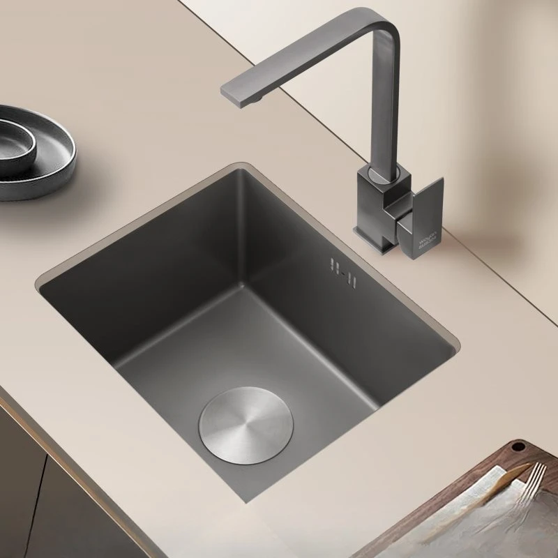 

Gun gray, nano bar, single sink, small size.