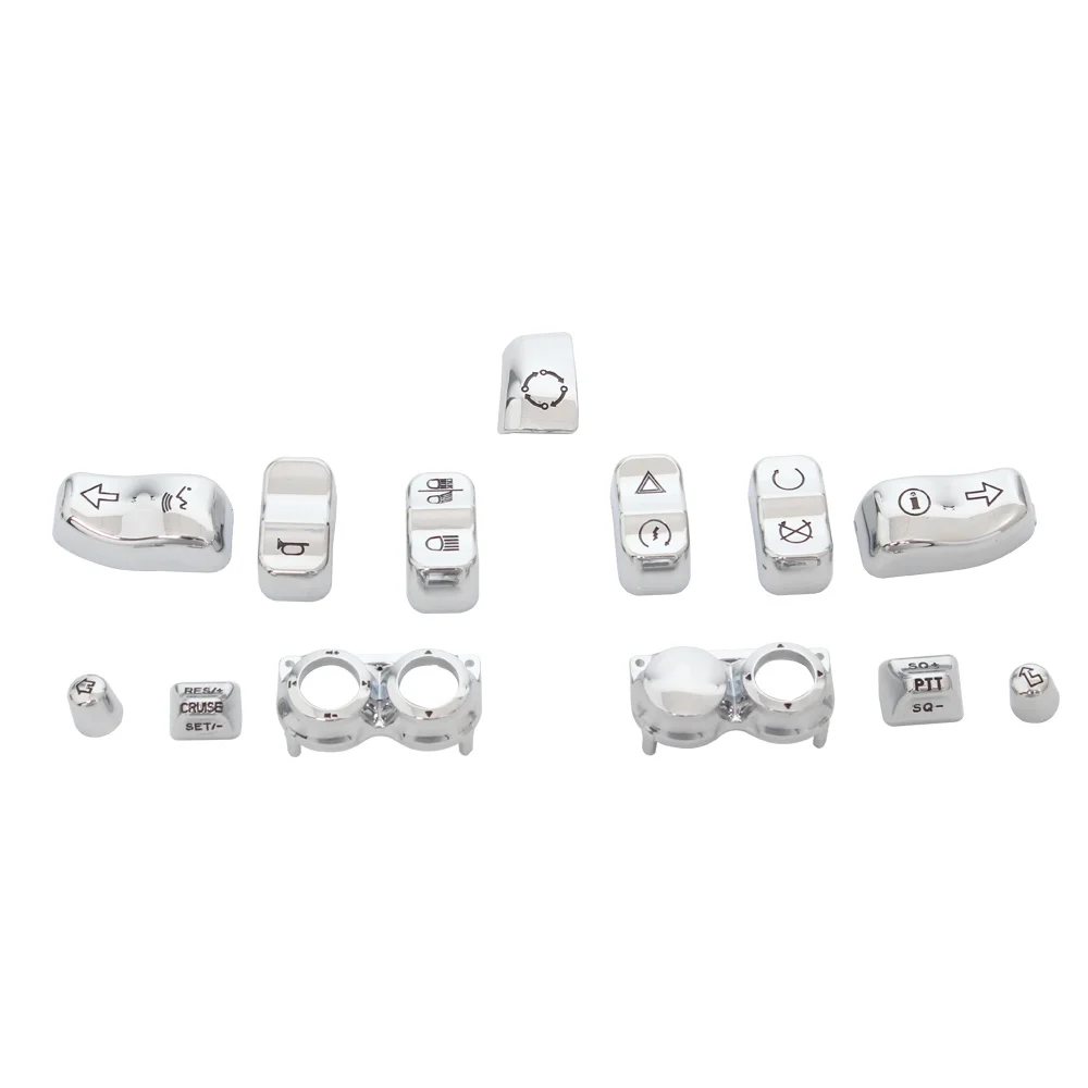 Switch Cap Kit Easy To Install Abs Fit For Road King Electra Glide Ultra Limited Street Glide Road Glide Trike 16-Current Chrome