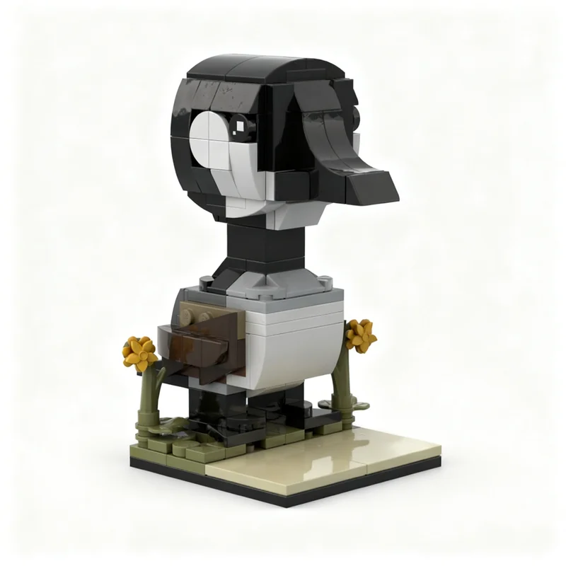 185pcs MOC Brickheadz Canada Gans Model Bouwstenen Architectuur DIY Creatieve Kerstcadeaus Idee Onderwijs Speelgoed Baksteen Kinderen
