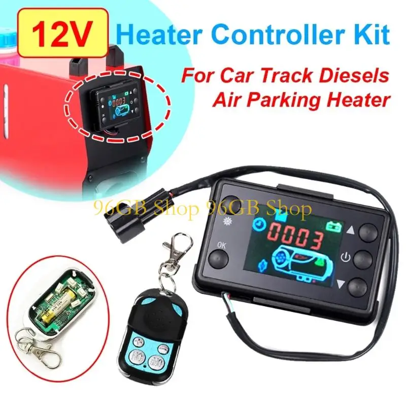 

96GB Universal LCD Remote Controller For 2kw 5kw 8kw 12V 24V Diesels Parking Heaters With Programmable Timer And Temperature