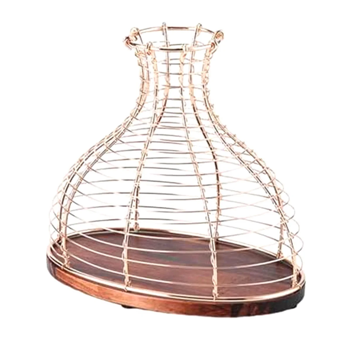 Metal Wine Cork Holder Wine Stopper Display Vase Farmhouse Ornament Multipurpose Cage Practical Container for Gift-A