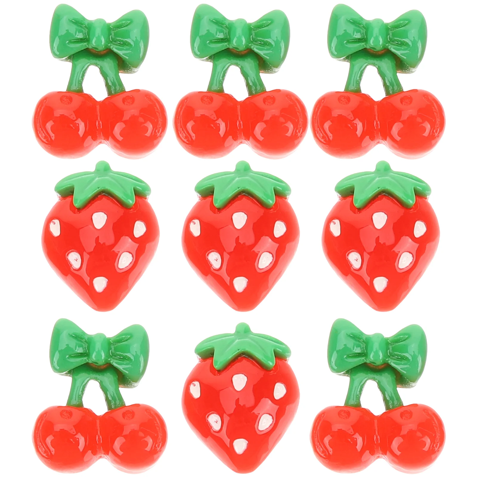 

60 Pcs Nail Decoration Decorations Supplies Strawberry Slices Craftsman Hand Tools Cherry for