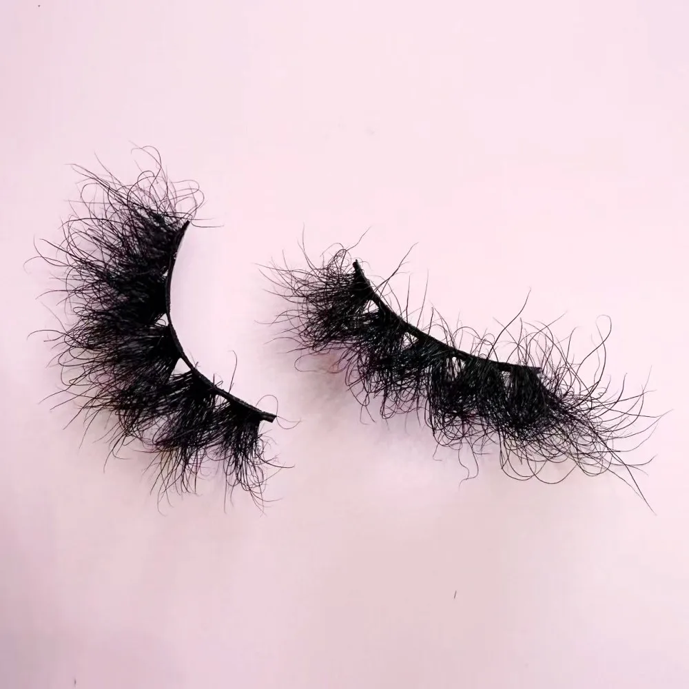 25mm 3D 5D Wispy Mink Fluffy Full Strip Eyelashes Wholesale Private Label Dramatic Lashes 10 pairs per lot