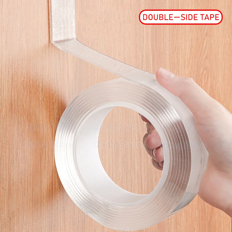 1/5m Long 2/3cm Width Ultra-Strong Nano Double-Sided Adhesive Tape Clear Removable Waterproof Tape Heavy-Duty Extra Sticky Strip