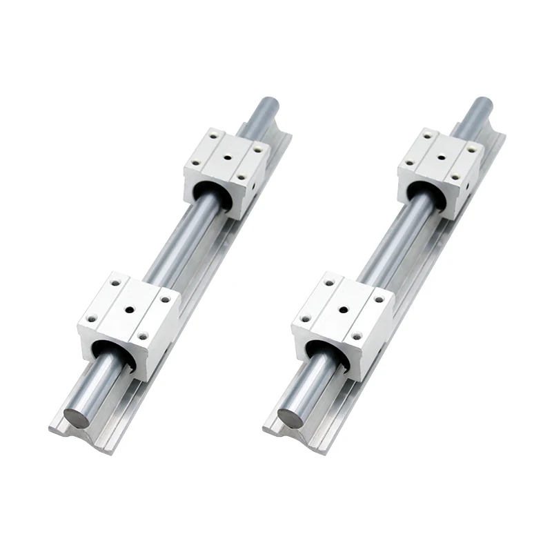 2Pcs SBR20 length 100-500mm Linear Rail +4Pcs SBR20UU Bearing Block For CNC Parts