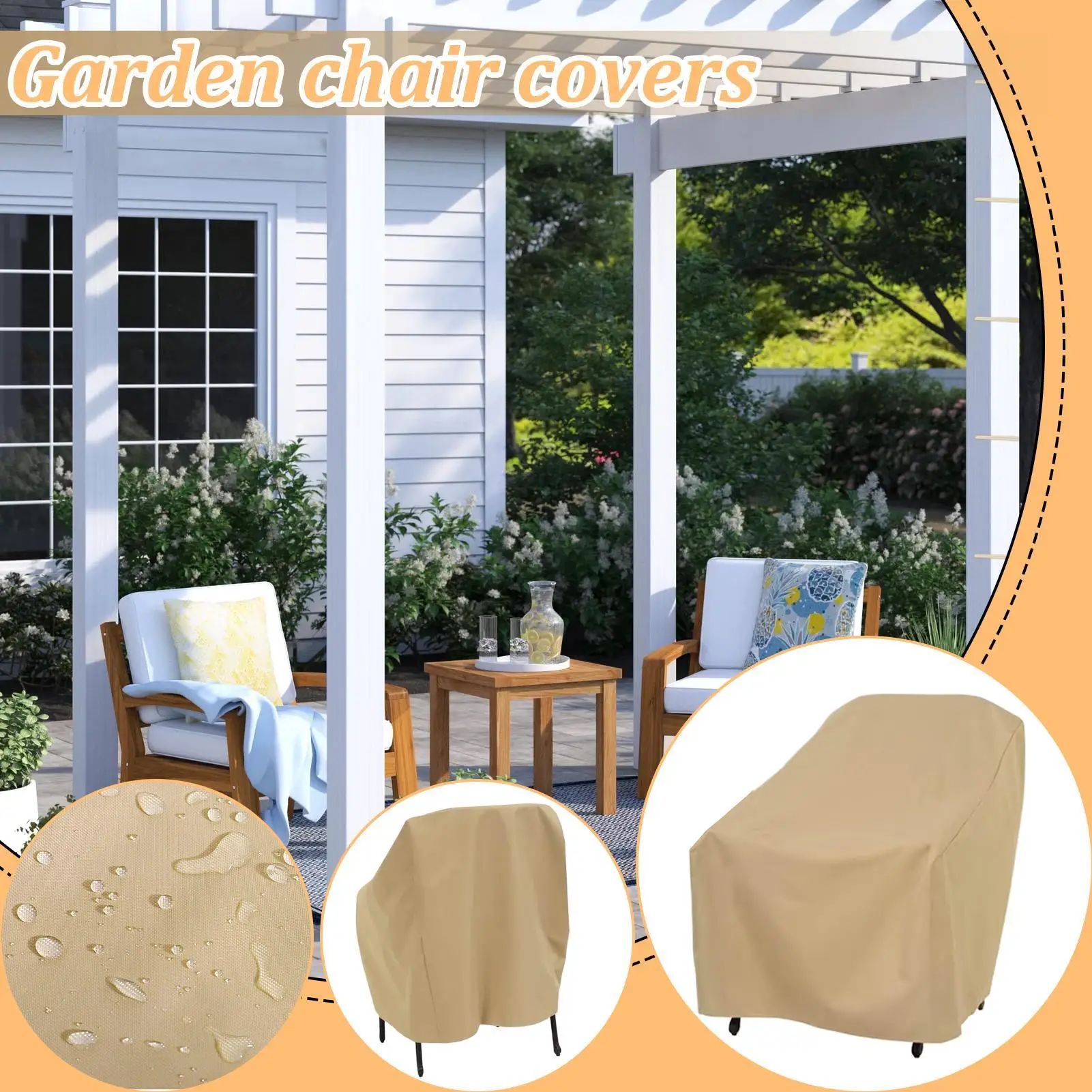 

outdoor Garden Furniture Cover for Sofa Table Chair Patio Waterproof Wind-Proof Anti-UV Against Rain Snow Backyard Balcony Cover