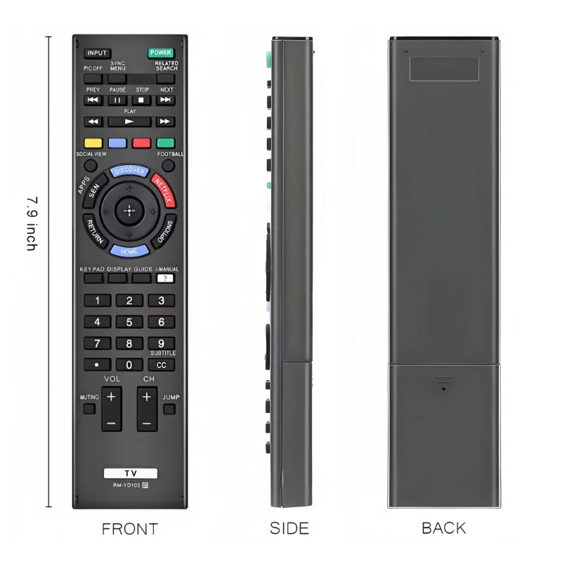 New RM-YD103 Replacement Remote Control For Sony Bravia LED LCD HDTV KDL-50W706B