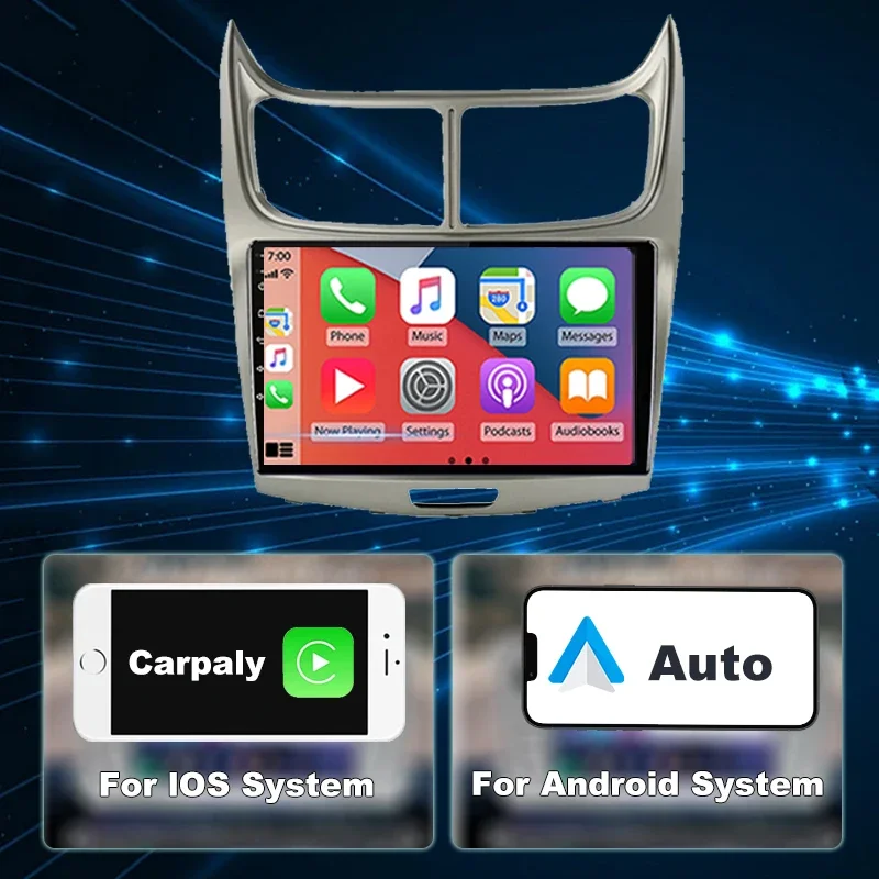 SEPTON Android 12 8+128G Car Stereo Radio for Chevrolet Sail 2009 - 2014 GPS CarPlay 2Din Wifi Multimedia Player Head Unit 8core