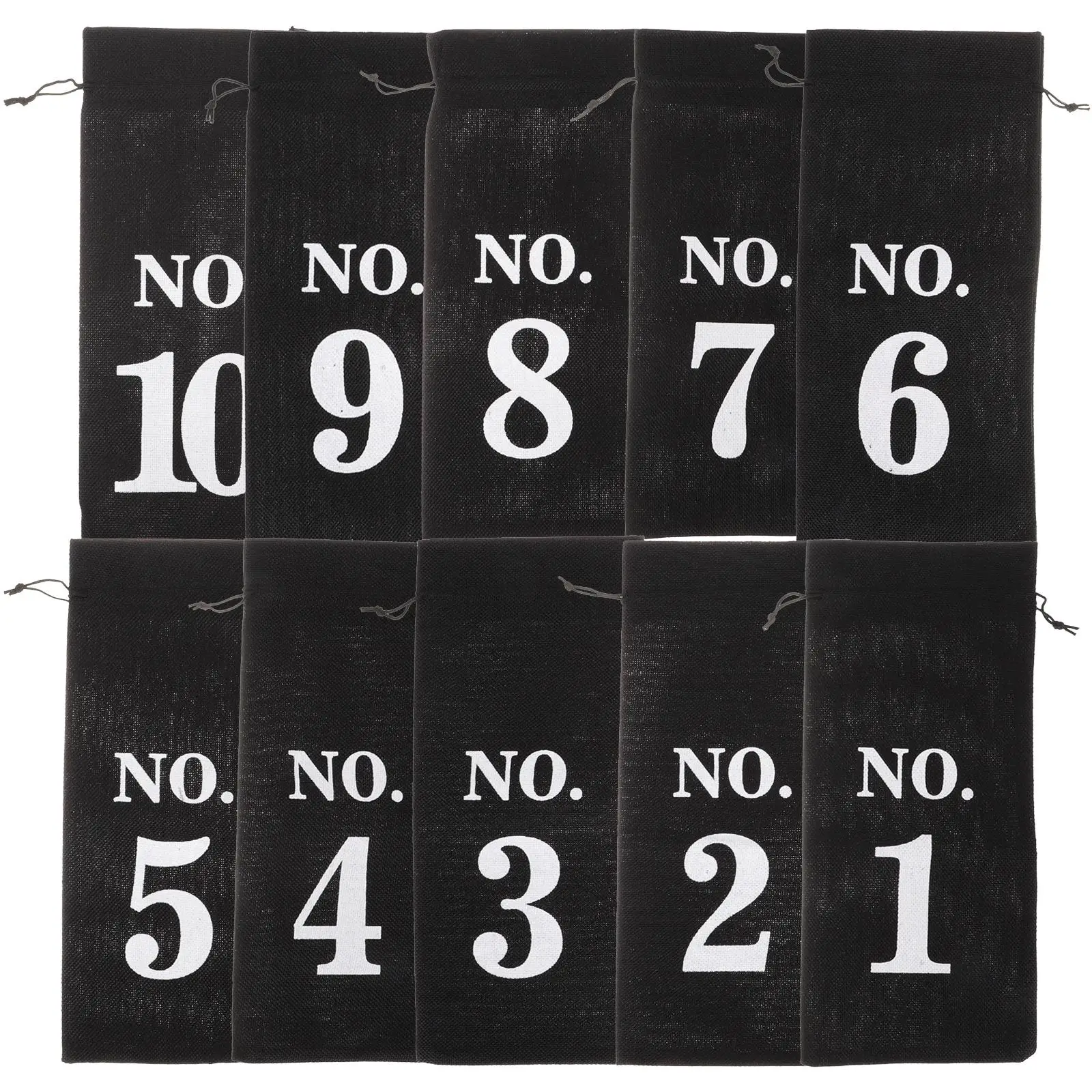 

10 Pcs Bottle Bags Multicolor Linen Packing Reusable Gift Drawstring Sachet Holder Burlap Packaging Bags