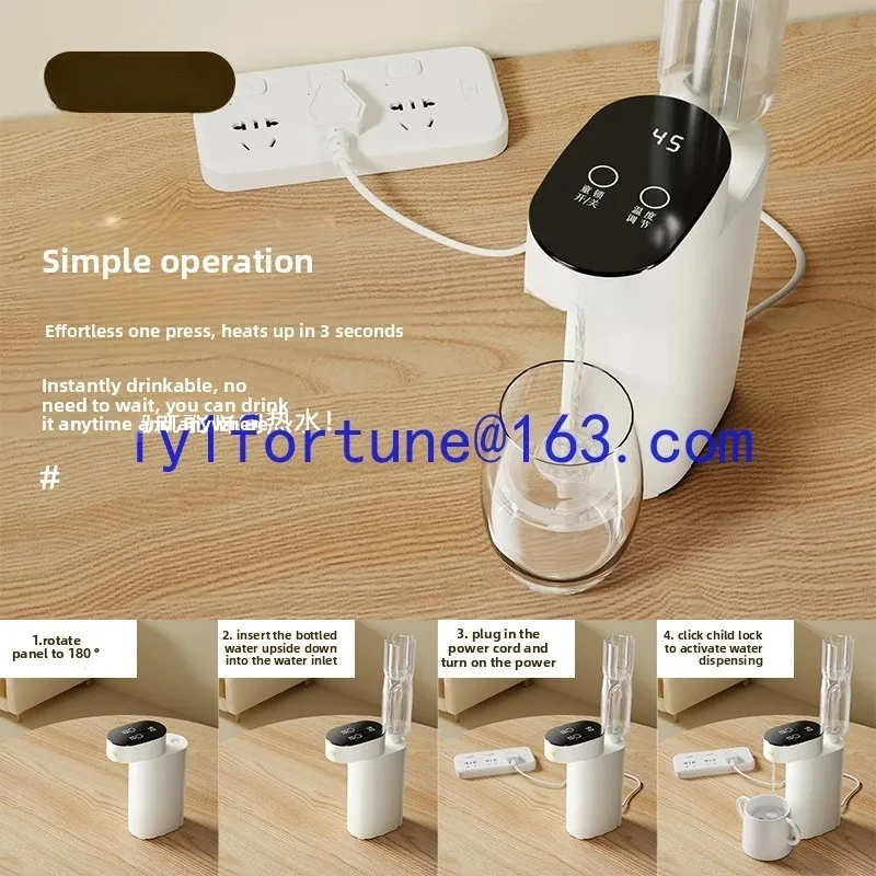 Instant hot water dispenser, small kettle, travel-friendly, no installation required, foldable electric kettle, touch-sensitive