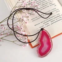 Colorful Natural Agate Geode Polished  Crystal Slice Stone DIY Pendant Mineral Home Decoration Healing Crystal Stone Slice Gifts 4