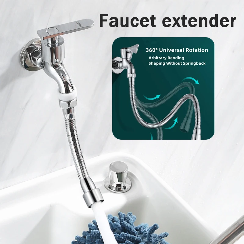 Universal Faucet Extender 360 Degree Rotating Faucet Hose Extension Pipe Short Long Medium Models