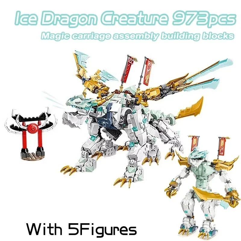 New Season 17Zane Ice Dragon Creature Building Blocks 71786 Titan Mech Samurai Figures Bricks Toy For Kids Gifts