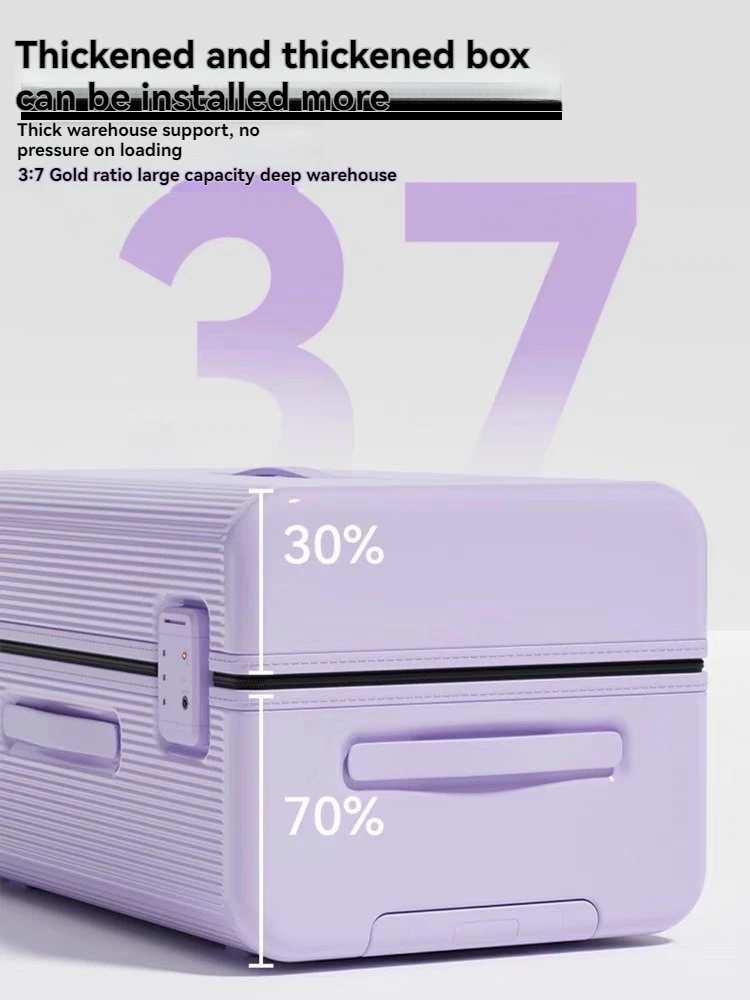 Mala pequena de 37 minutos da moda feminina de 20 polegadas, resistente e durável, mala masculina espessada de 26 polegadas