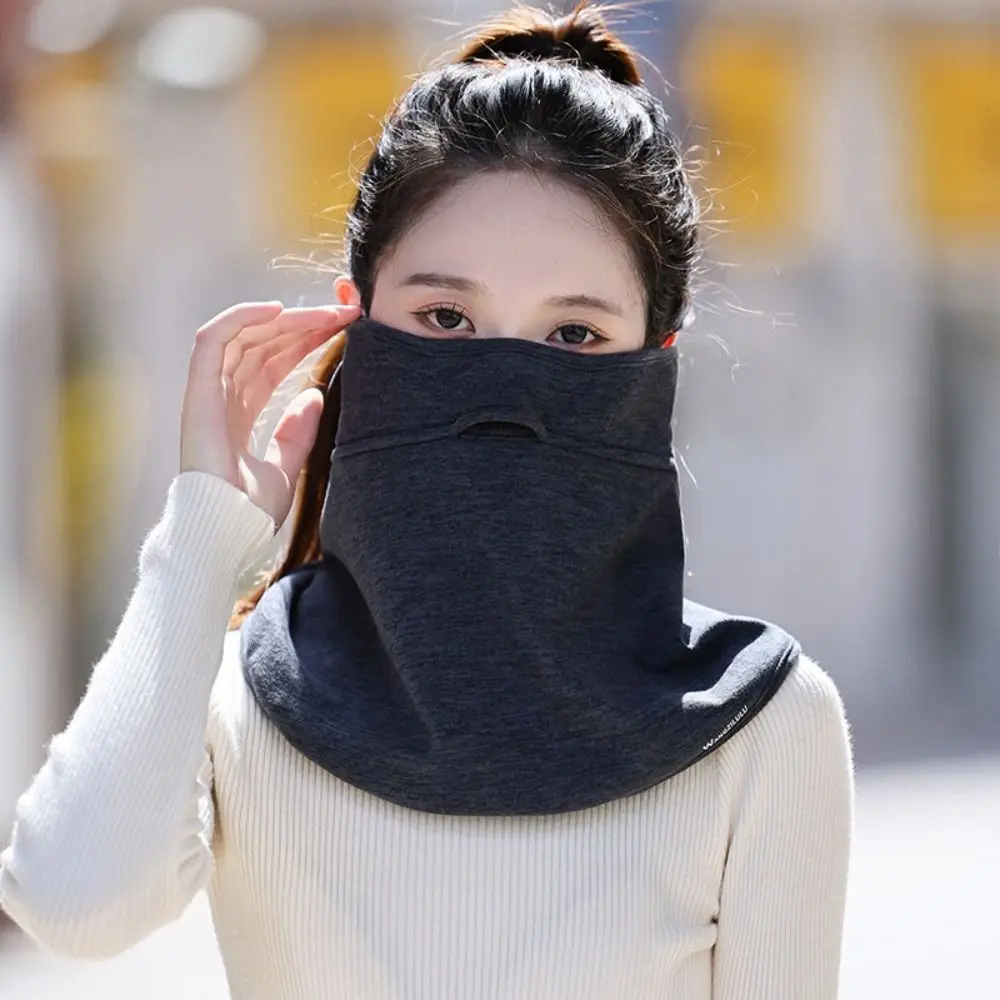 

Simple Tube Scarf Riding Face Mask Plush Ear Protection Earflap Wrap Mask Windproof Thermal Winter Neck Warmer Outdoor