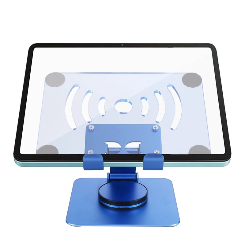 360° Rotating Tablet Stand Adjustable Portable Acrylic Desktop Stand For Tablets Up To 12.9 Inches