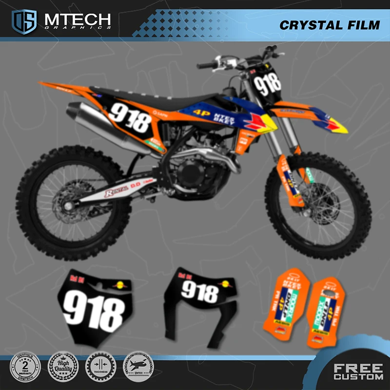 

DSMTECH Custom Team Graphics Backgrounds Decals Stickers Kit For KTM SX SXF XC MX 19-22 EXC XCW Enduro 20-23 125 to 500cc 001