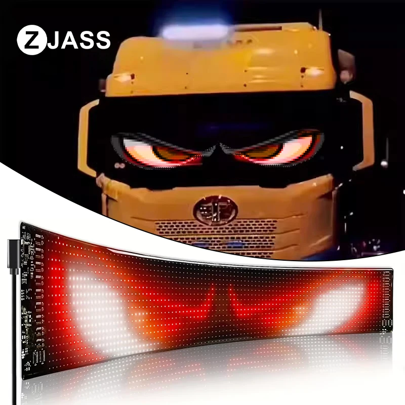 LED Matrix Pixel Panel Display Screen Bluetooth App 5V USB Control Scrolling Advertising Car Sign Animation Programmable