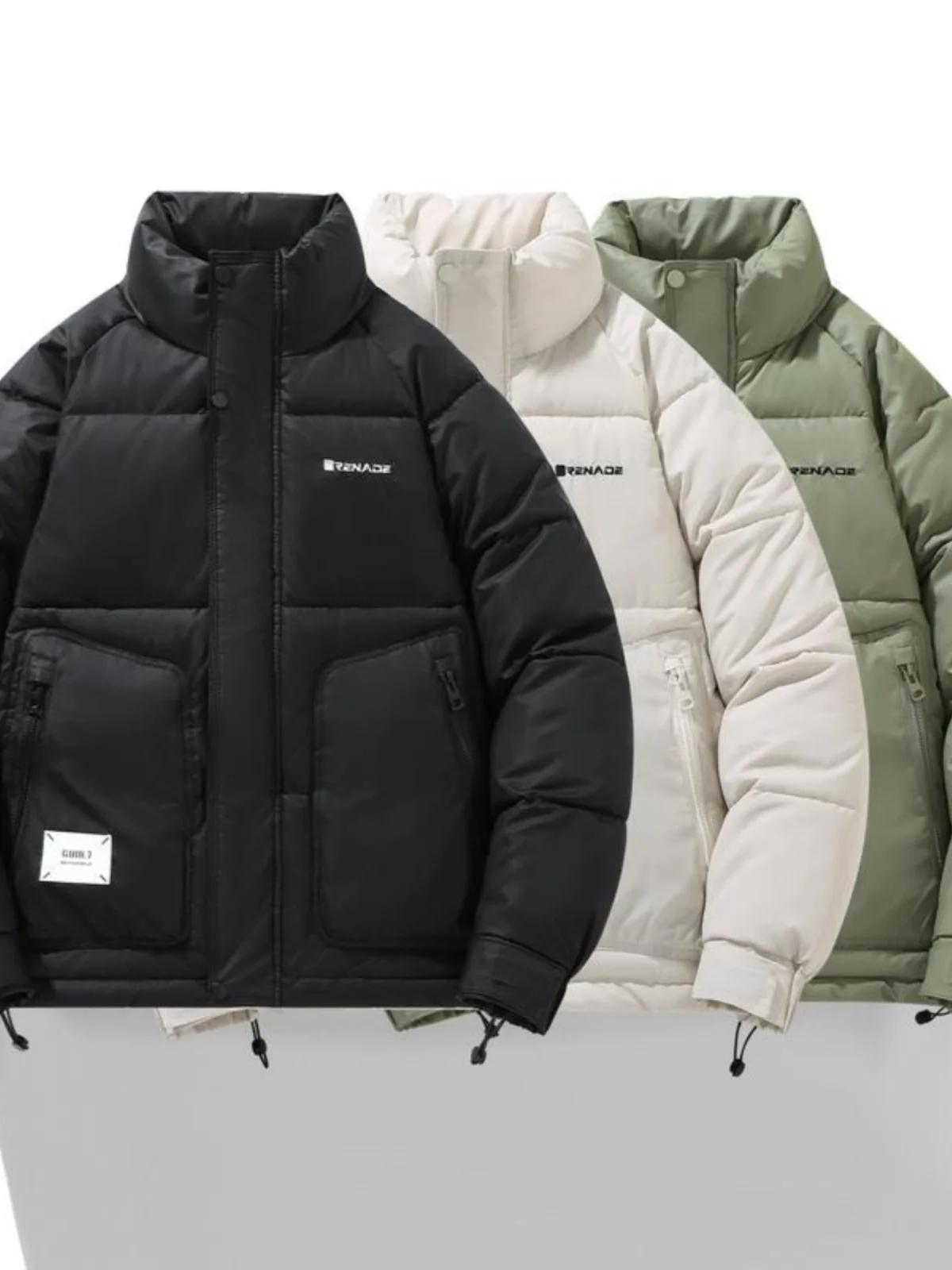 

Повседневная хлопковая куртка-бомбер с воротником-стойкой для пар, простой и модный молодежный стиль для досуга и городской моды