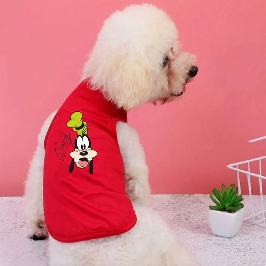 1PC  Happy Goofy print Printed pet vest, four Seasons Round 