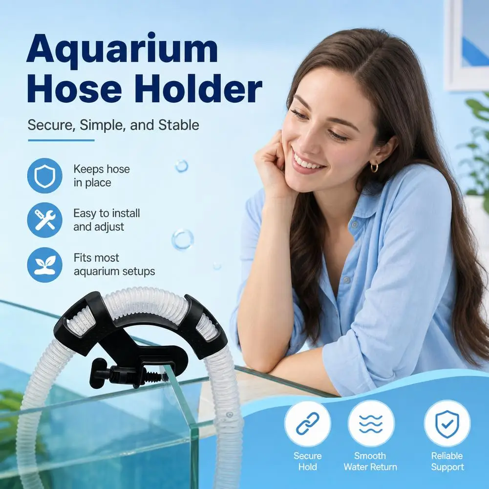 Wasserrohr-Befestigungsklammer, Aquarium-Filtrationshalter, Wasserrohrfilter zur Befestigung von Rohren im Aquarium, sicherer Schlauchhalter, Aquariumzubehör – Detail 5