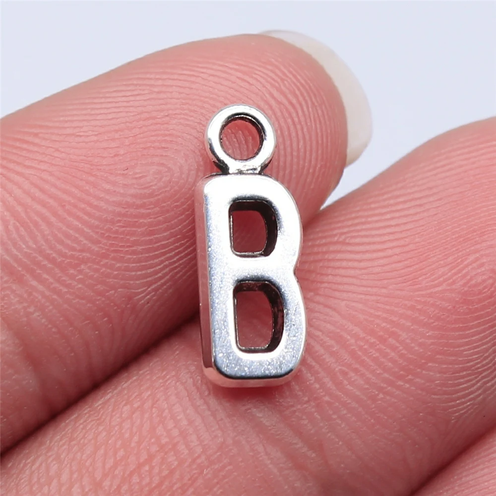 26pcs 16mm Alphabet A-Z Letters Charm Antique Silver Plated Pendants Making DIY Handmade Tibetan Finding Jewelry