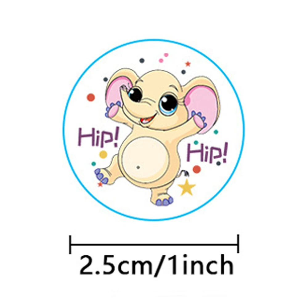 500Pcs 1inch Good Job Stickers Roll for Envelope Praise Reward Kids Student School Work Label Korean Stationery Sealing Lables