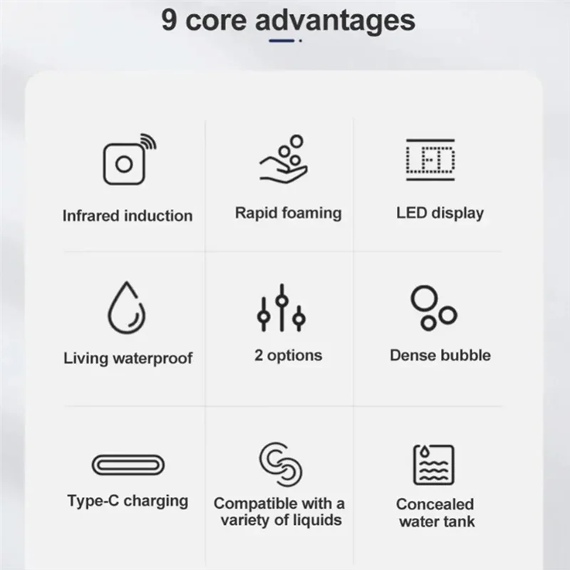 

ABSE-дозатор мыла для рук U-образный автоматический индукционный режим питания Белая функция синхронизации Аксессуары для дома