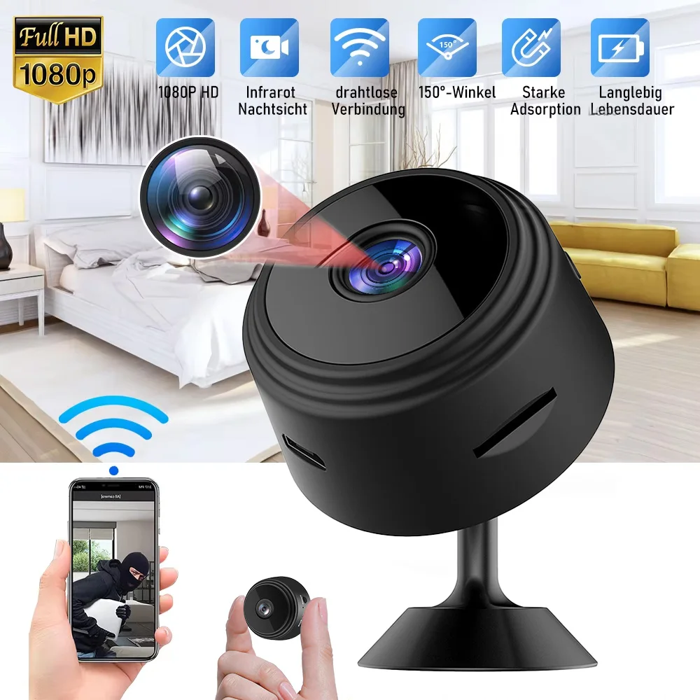 A9 Mini Camera1080P WiFi Smart Monitoring Beveiliging Babyfoon Geen nachtversie Draadloze bewakingscamera's