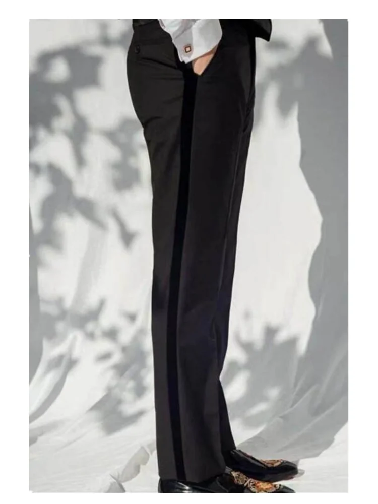 S-6XL New Men\'s Suit Pants High Quality Spring Autumn Straight Business Dress Trousers Formal Classic Black Trousers Pants