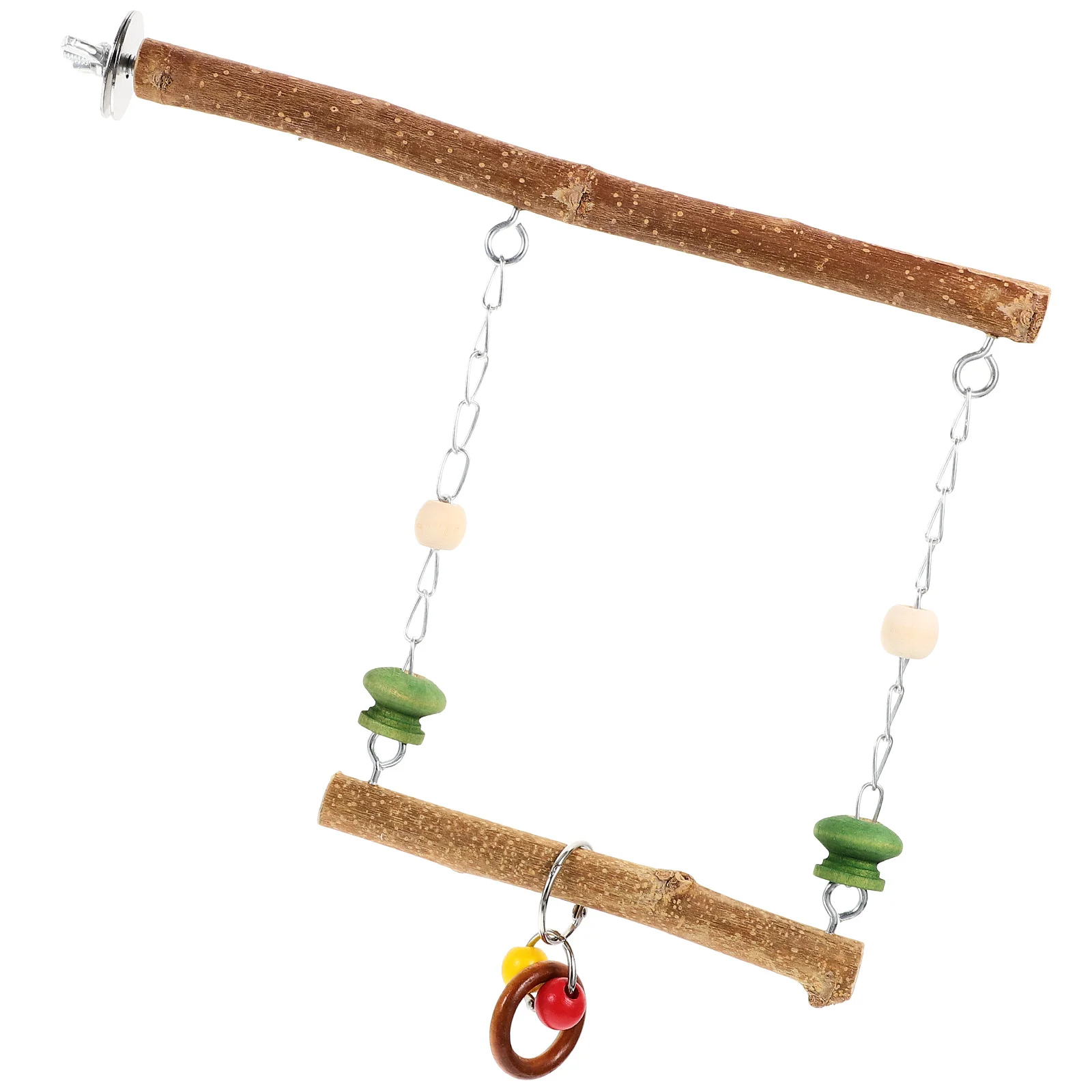 

Wooden Parrot Swing Bird Toy Cage Accessories Durable Chewing Plaything Pet Supplies Household BiteResisting Fun Swings