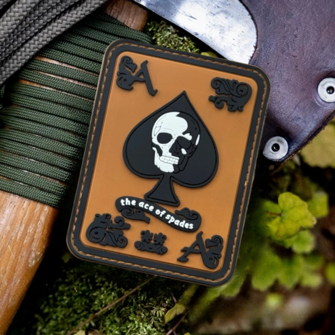 Salt Peak parche táctico bucle y PVC Ace of Spades para mochila - imagen 3