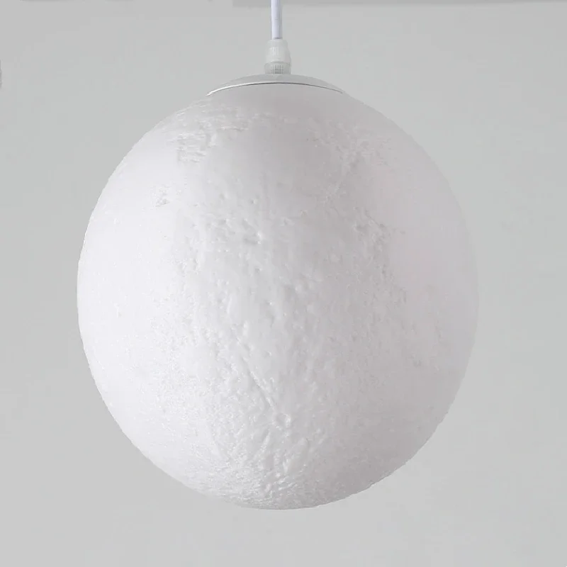 Imagem -06 - Lâmpada Pingente 3d Print Moon Luz Pendurada para Cozinha Restaurante Lustres Modernos para Quarto Iluminação para Quarto