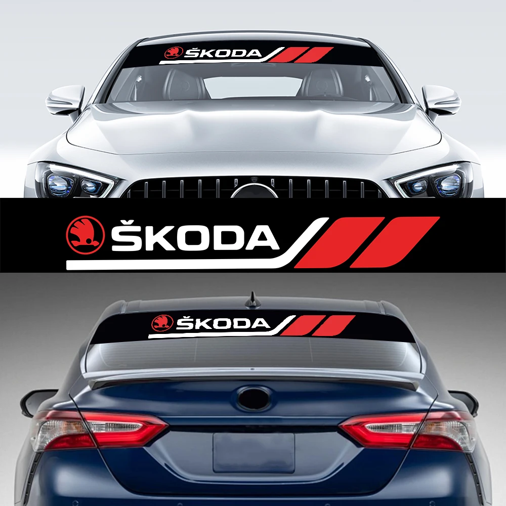 Car front and rear windshield water resistance dazzling car stickers For Skoda octavia a5 a4 mk1 fabia superb rapid KODIAQ Yeti