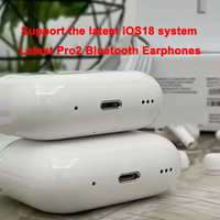 2025 iOS18 Pro 2nd Bluetooth Headset ANC Noise Cancelling Wireless Charging Sport Headset With Original Packaging USB-C Cable