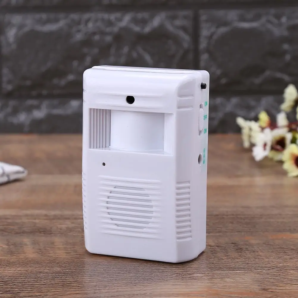 

White Entry Visitor Doorbell Wireless Motion Sensor Doorbell Smart Alert System Convenient for Warehouse Shed Garage