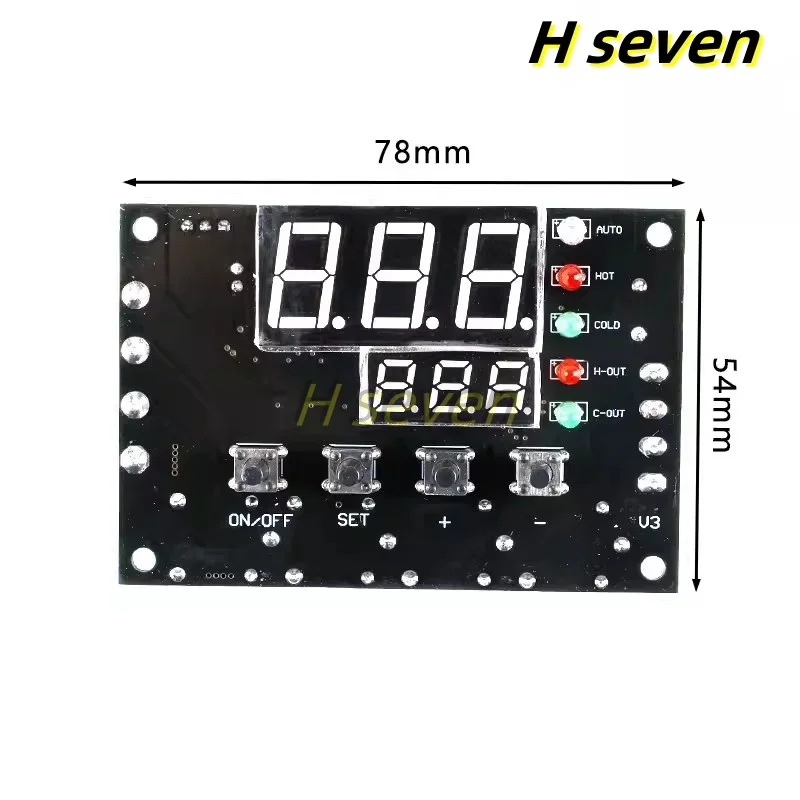 Imagem -02 - Controlador de Temperatura 12v Semicondutor Refrigerador Termostato Bit Automático Constante Módulo Board Controle Xh-w1504