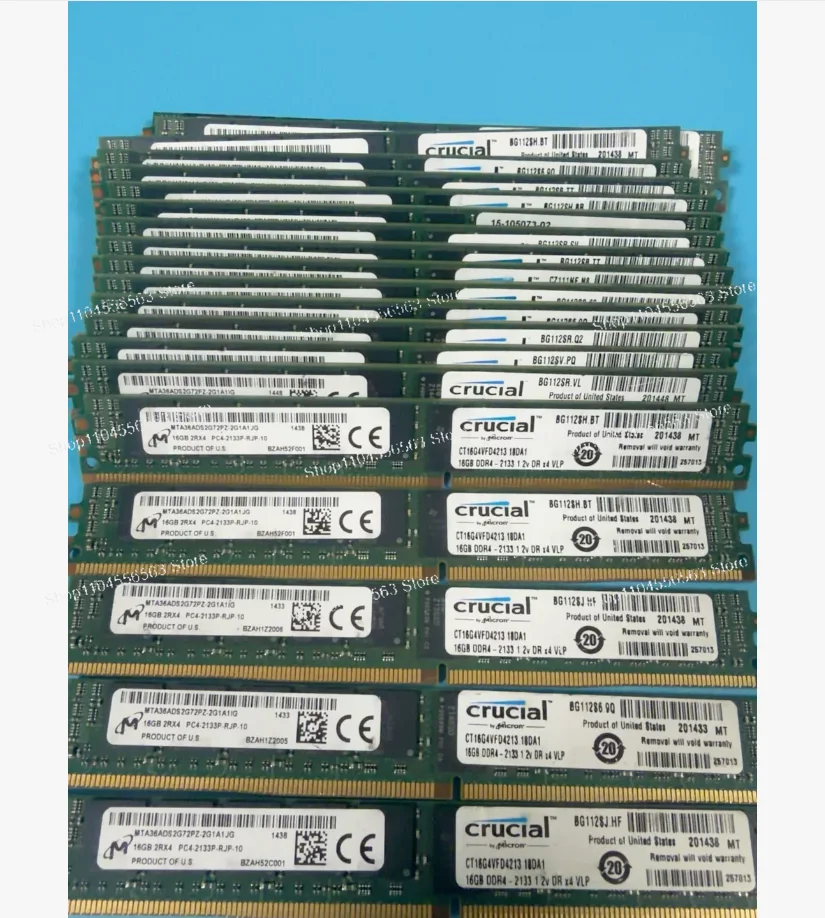 

Совместимая серверная оперативная память Micron 16 ГБ DDR4 ECC — 2DRx4 PC4-2133P, узкий профиль, OEM вытянутая
