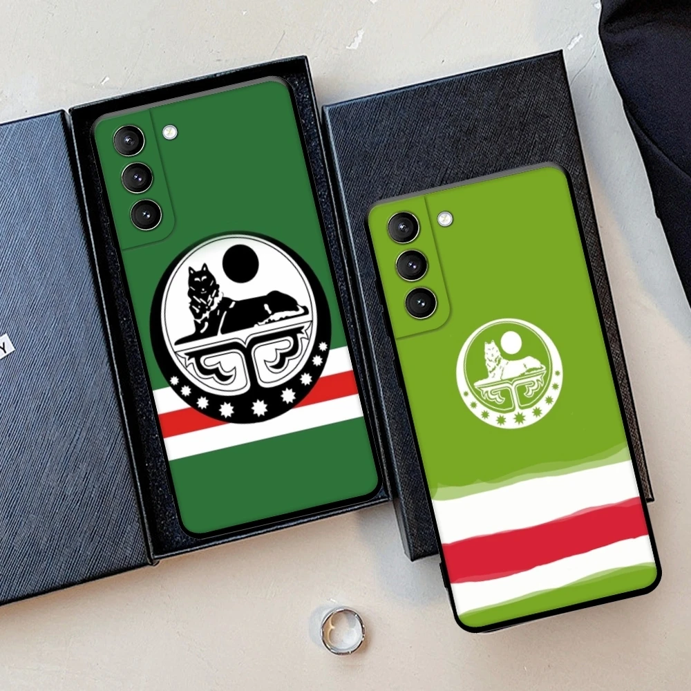 Chechnya Country Flag Phone Case For Samsung Galaxy S22 23 21 S20 FE Ultra S10 S9 S8 Plus S10e Note 20Ultra 10Plus Cover